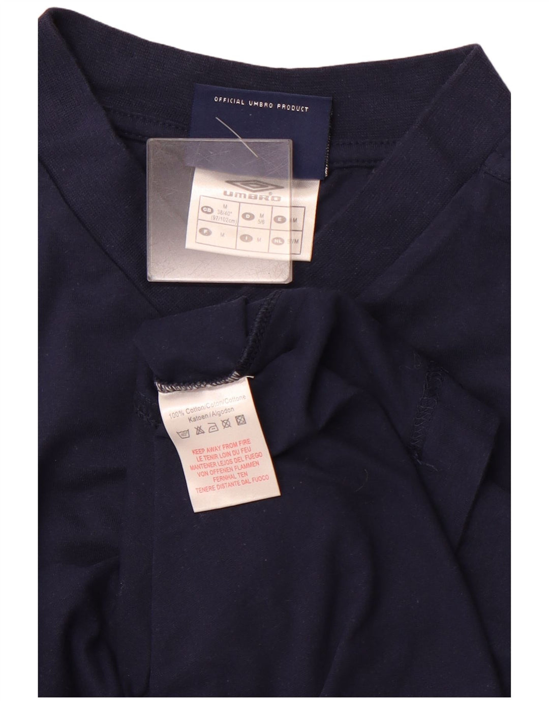 T-shirt da uomo UMBRO Top medio in cotone blu navy sportivo