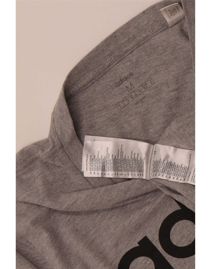 T-shirt grafica da uomo Adidas Top in cotone grigio medio