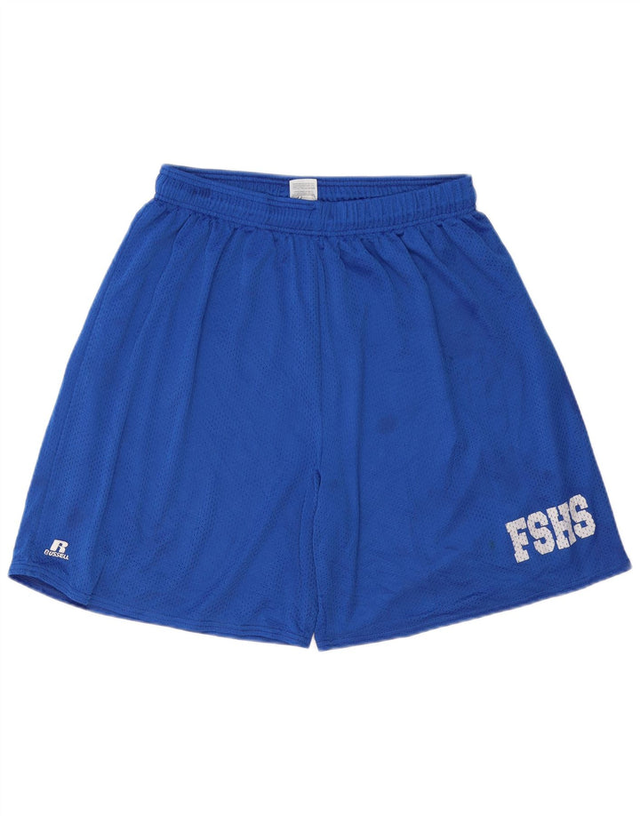 RUSSELL ATHLETIC Pantaloncini sportivi grafici da uomo XL blu poliestere