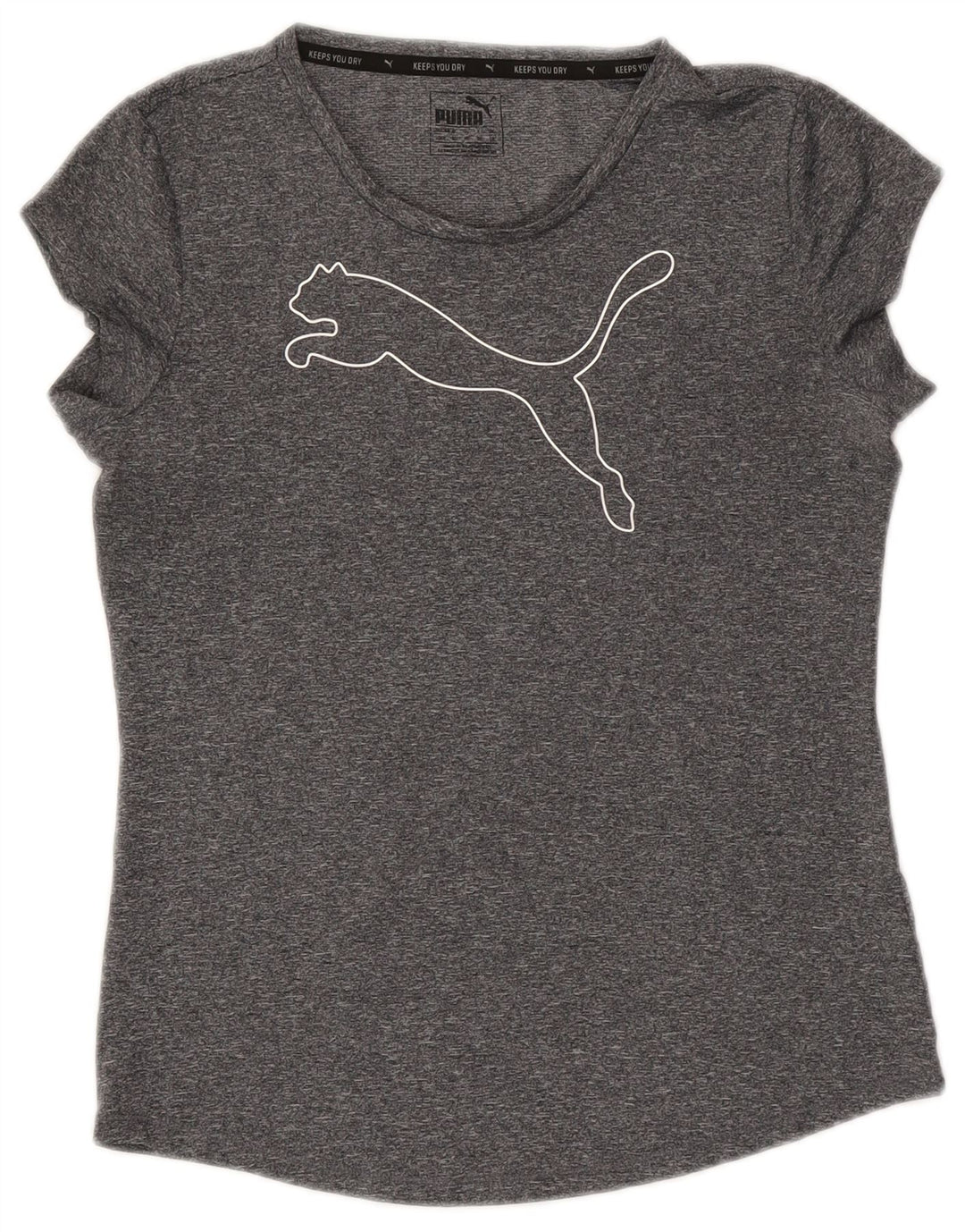 T-shirt grafica da donna PUMA Top UK 10 Small Grey Flecked