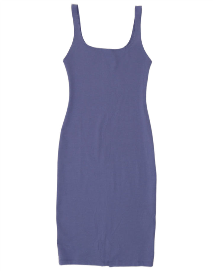 Abito aderente senza maniche da donna Zara UK 12 Poliestere viola medio