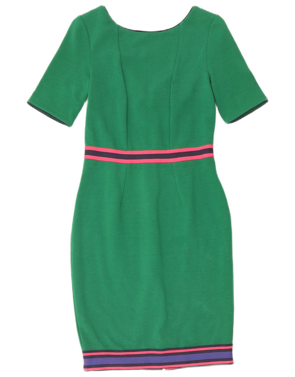 Abito tubino da donna Boden UK 8 piccolo cotone color block verde