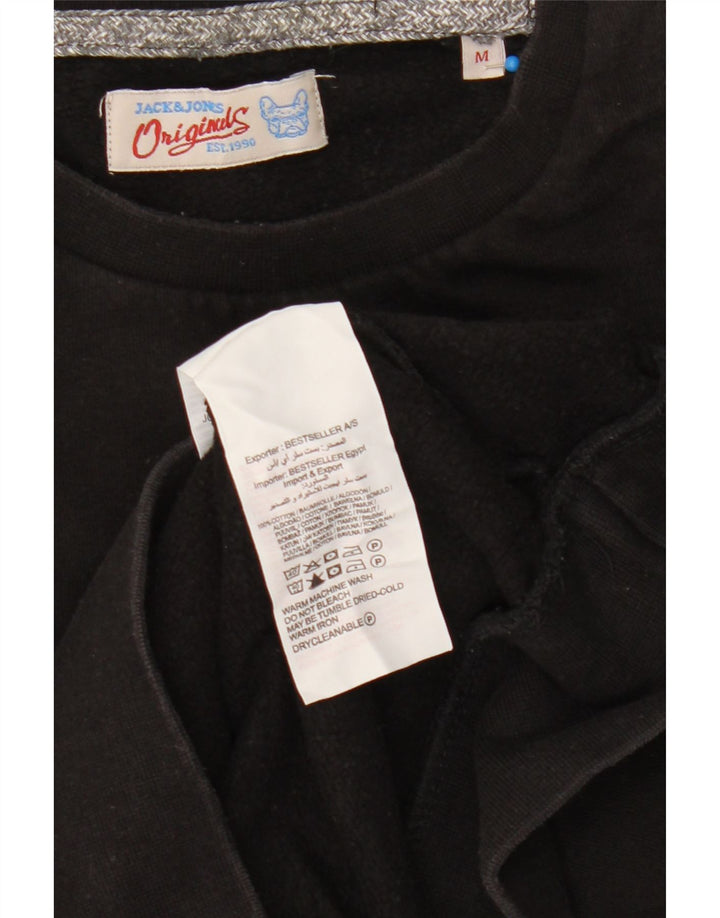 Jack & Jones Felpa grafica da uomo Maglione cotone nero medio
