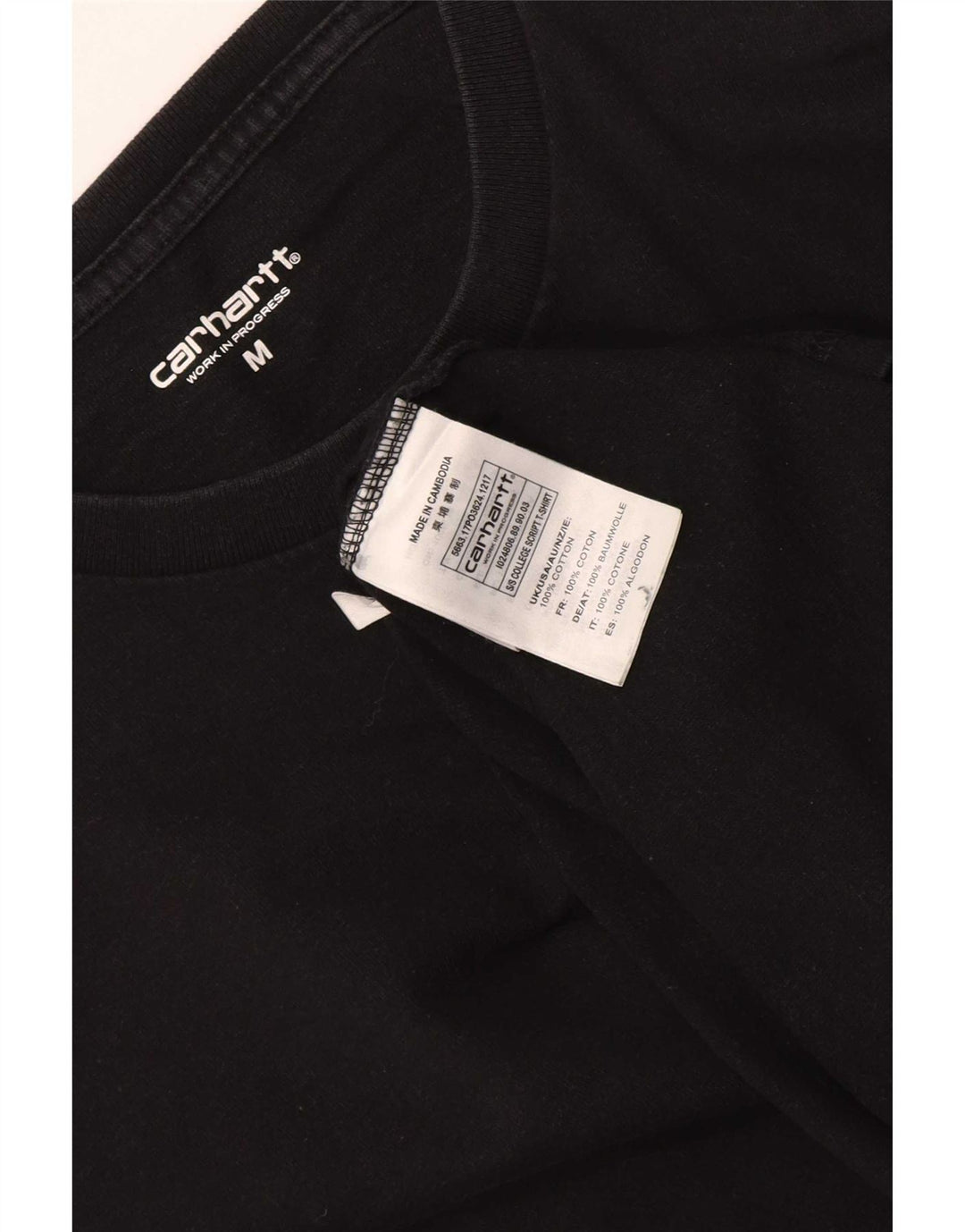 T-shirt regolare da uomo Carhartt Top in cotone nero medio