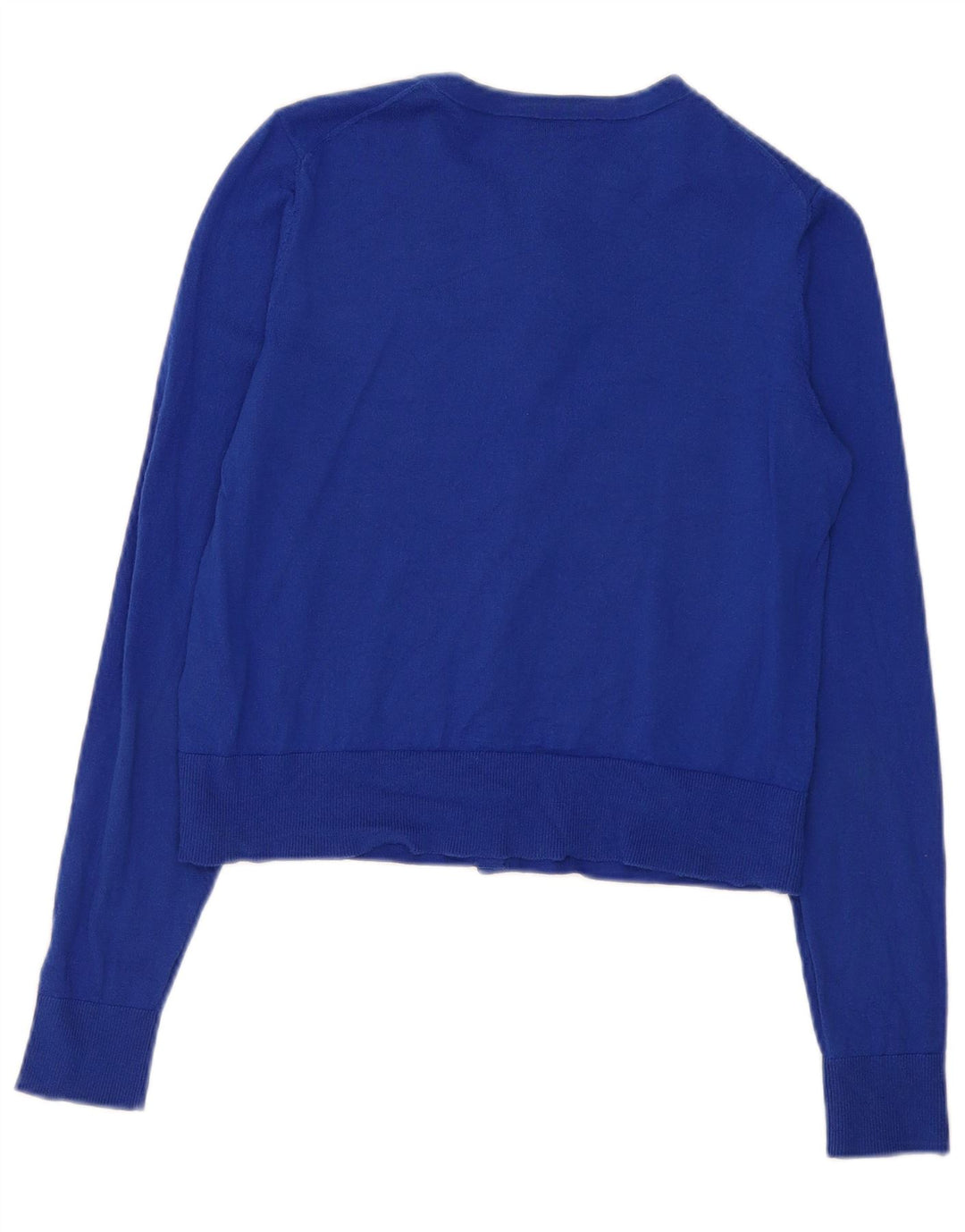 Maglione cardigan corto da donna Hobbs UK 12 Lana merino blu medio
