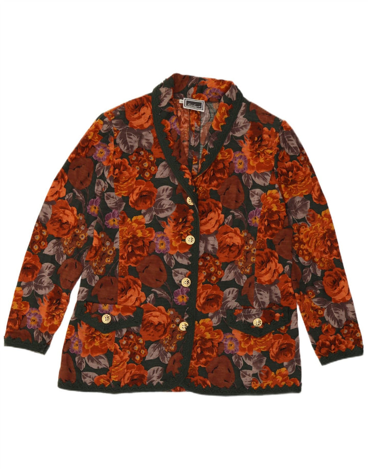 Luisa Spagnoli Giacca Blazer da Donna a 4 Bottoni IT 50 XL Multicolore Floreale