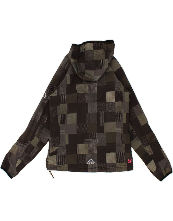 MCKINLEY Girls Zip Hoodie Sweater 13-14 Years Multicoloured Patchwork Vintage McKinley and Second-Hand McKinley from Messina Hembry 