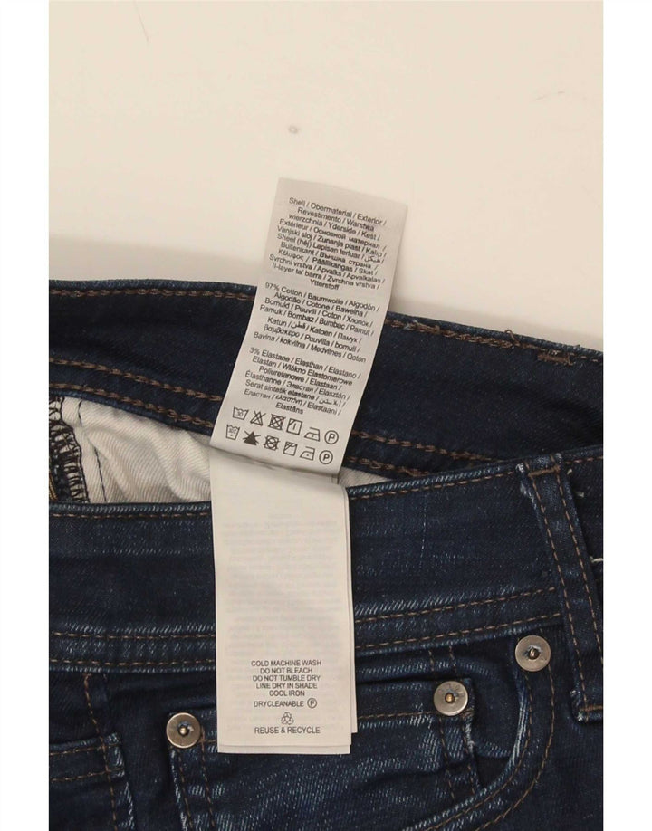 Jack & Jones Uomo Tim Slim Jeans W30 L30 Blu Navy Cotone
