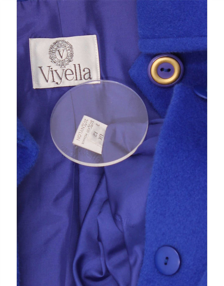 Soprabito oversize da donna Viyella UK 12 Mohair blu medio
