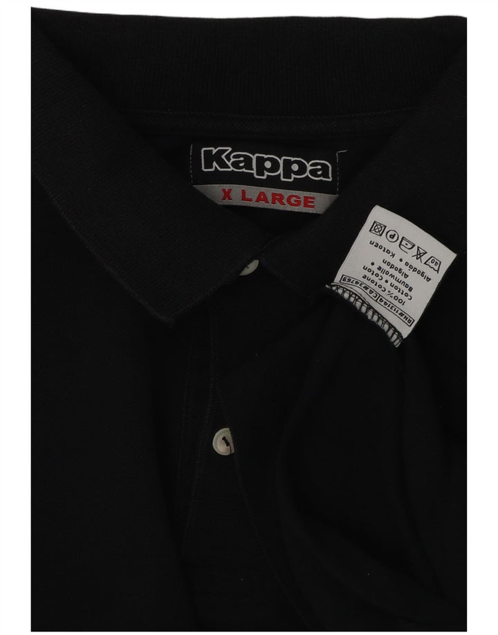 Polo KAPPA da uomo XL in cotone nero