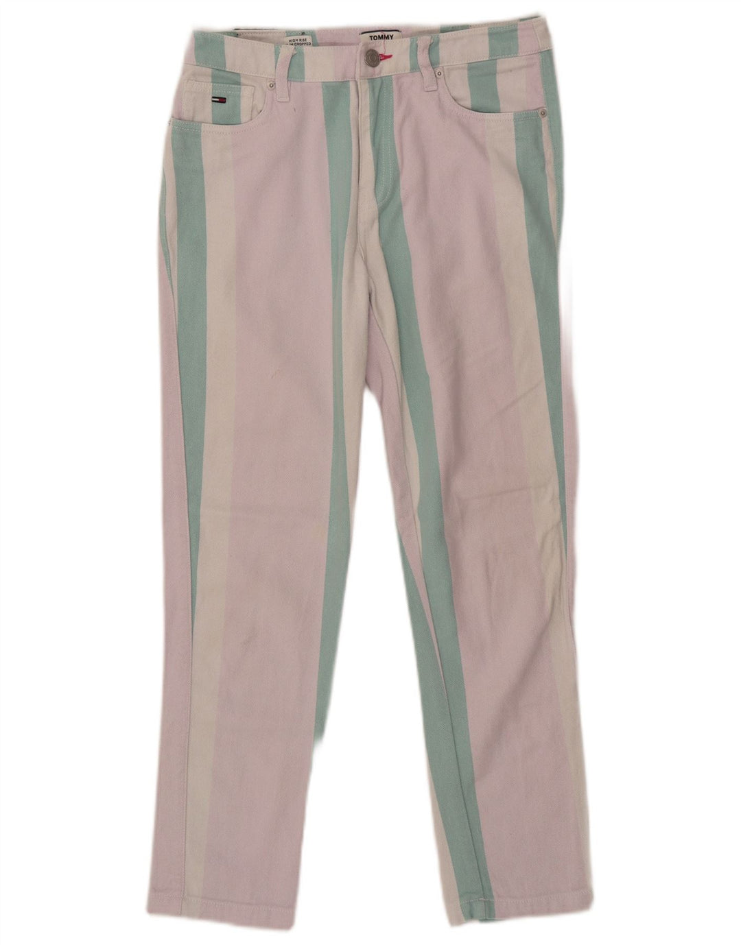 TOMMY HILFIGER Jeans corti Izzy a vita alta da donna W26 L26 multicolore