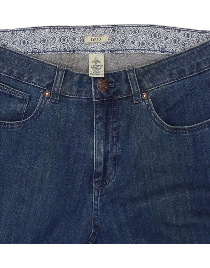 IZOD Womens Stretch Capri Jeans US 10 Large W32 L20 Navy Blue Cotton Vintage Izod and Second-Hand Izod from Messina Hembry 