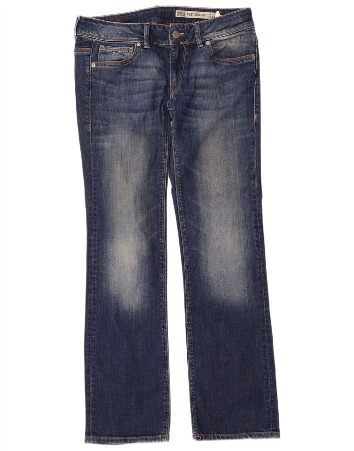 Jeans dritti rubino da donna Tommy Hilfiger W31 L32 cotone blu
