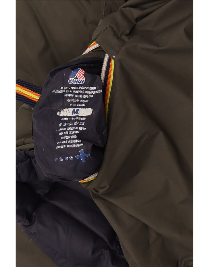 Giacca imbottita reversibile con cappuccio da uomo K-Way UK 38 Verde medio Poliammide