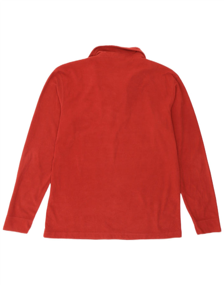 Maglione in pile da uomo Asics con zip e collo in poliestere bordeaux medio