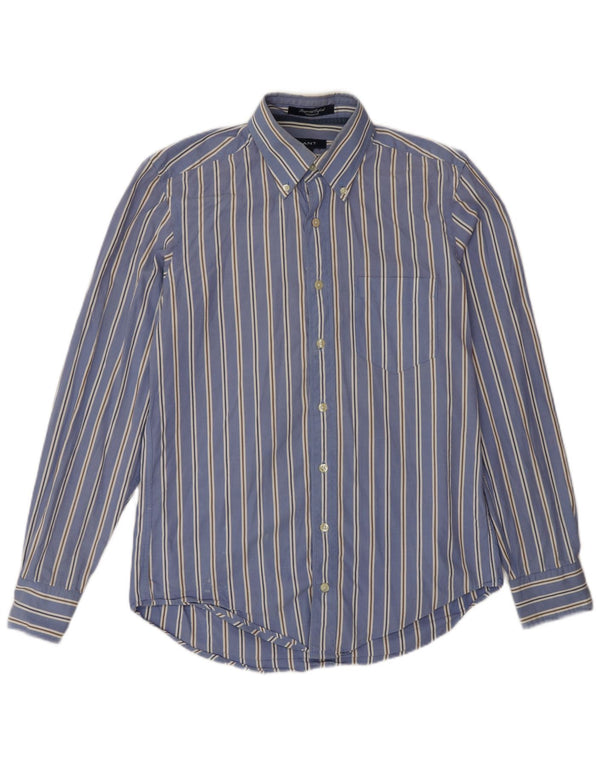 Gant Mens Regular Fit Shirt Small Blue Striped Cotton