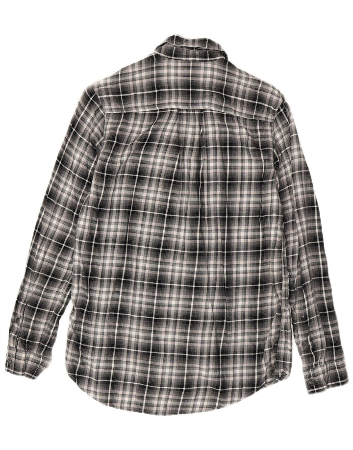 Camicia di flanella da donna EDDIE BAUER UK 6 XS Rayon a quadri nero