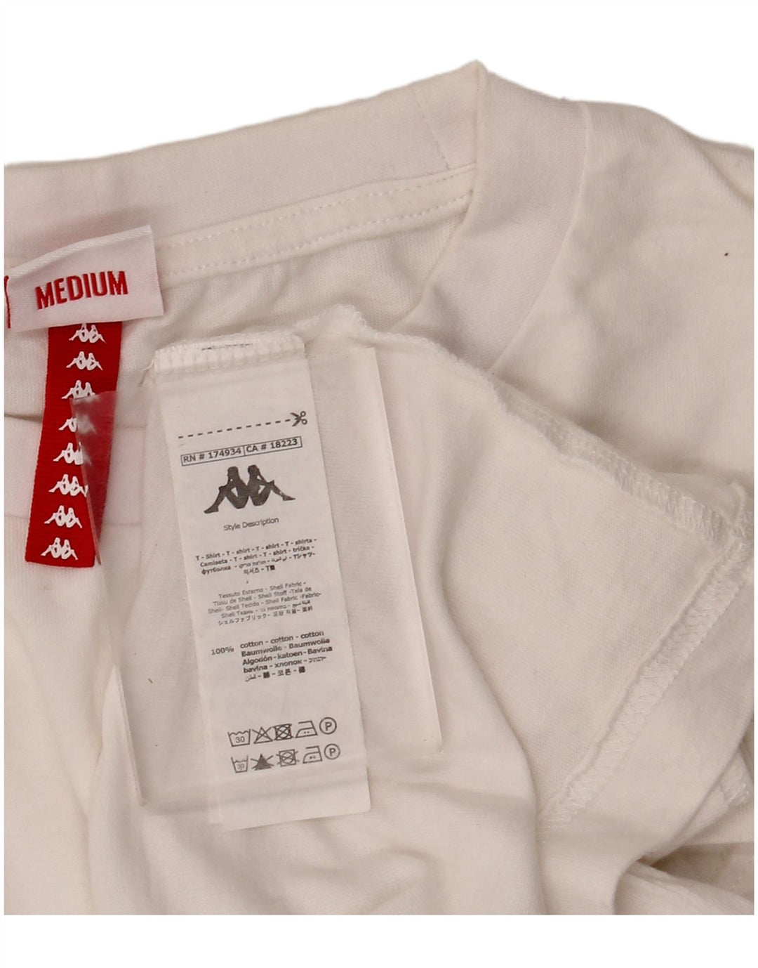 T-shirt da uomo KAPPA Top in cotone bianco medio