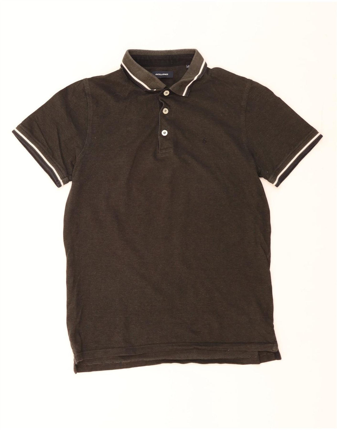 JACK & JONES Polo da uomo a righe grandi color kaki