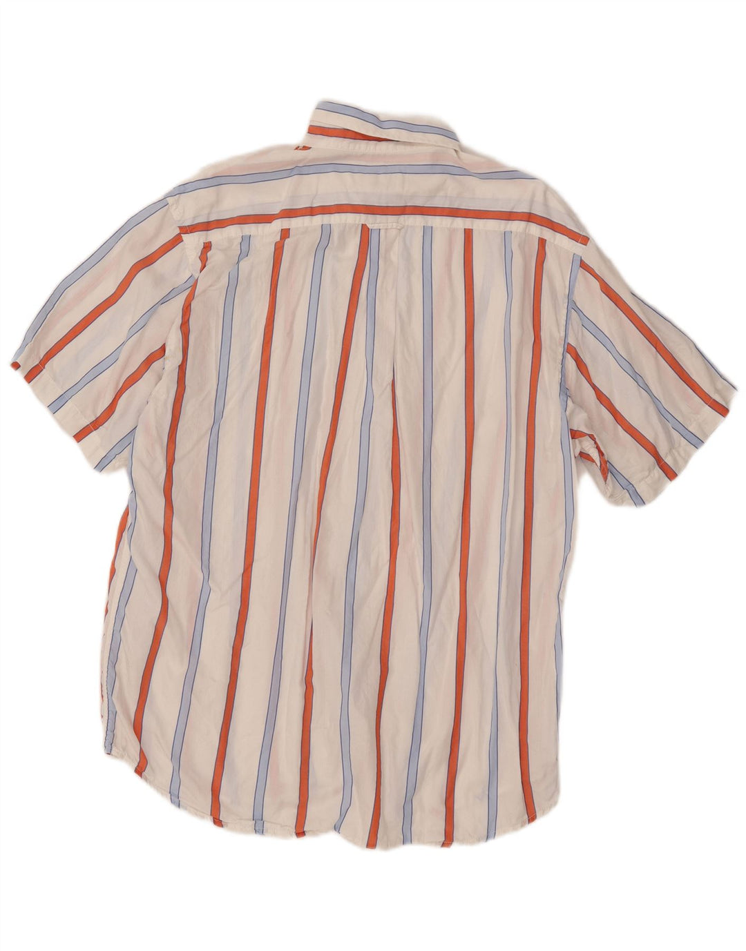 ENRICO COVERI Camicia a maniche corte da uomo taglia 42 a righe bianche grandi