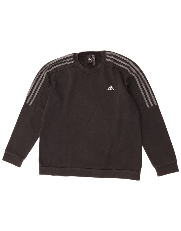 Felpa Adidas Uomo Maglione Medio Nero Cotone