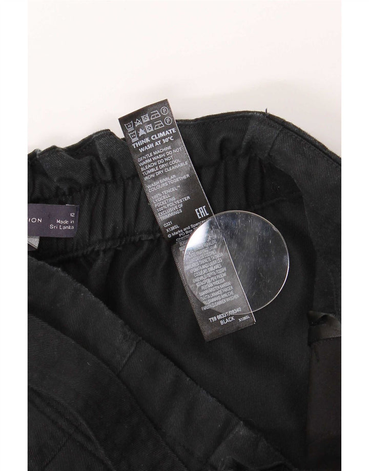 Pantaloni Harem affusolati da donna Marks & Spencer UK 12 medi W30 L26 neri