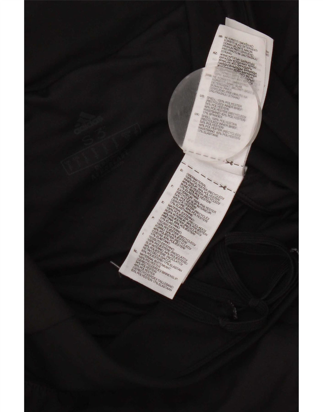 Pantaloncini sportivi Adidas da donna UK 10 piccoli poliestere nero