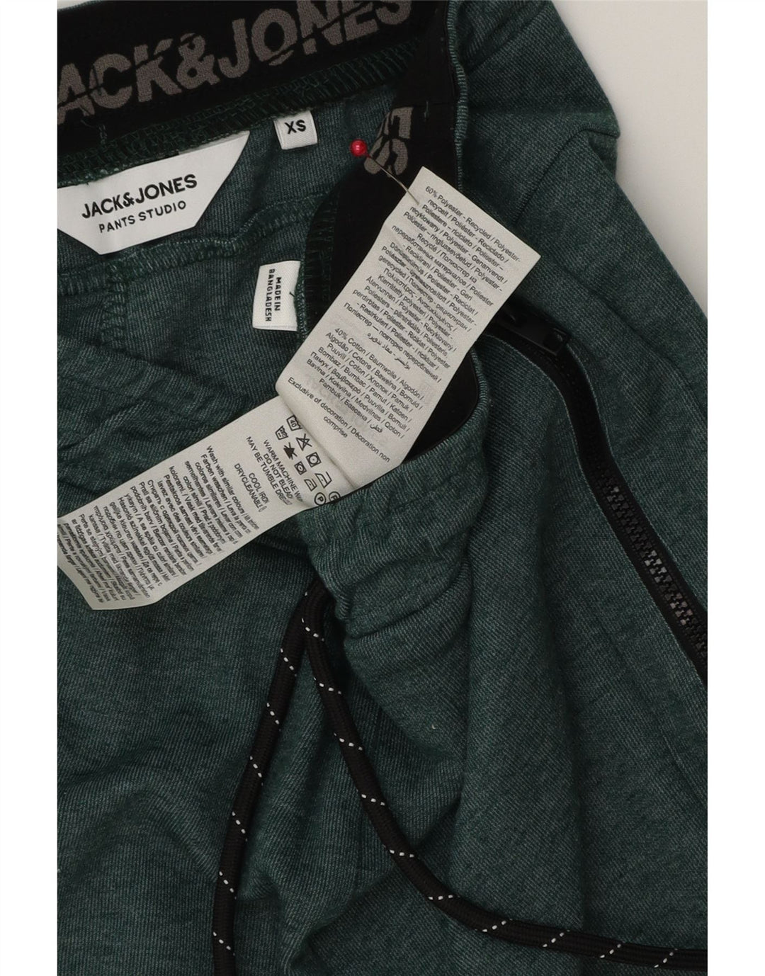 JACK & JONES Pantaloncini sportivi da uomo XS Verde Poliestere