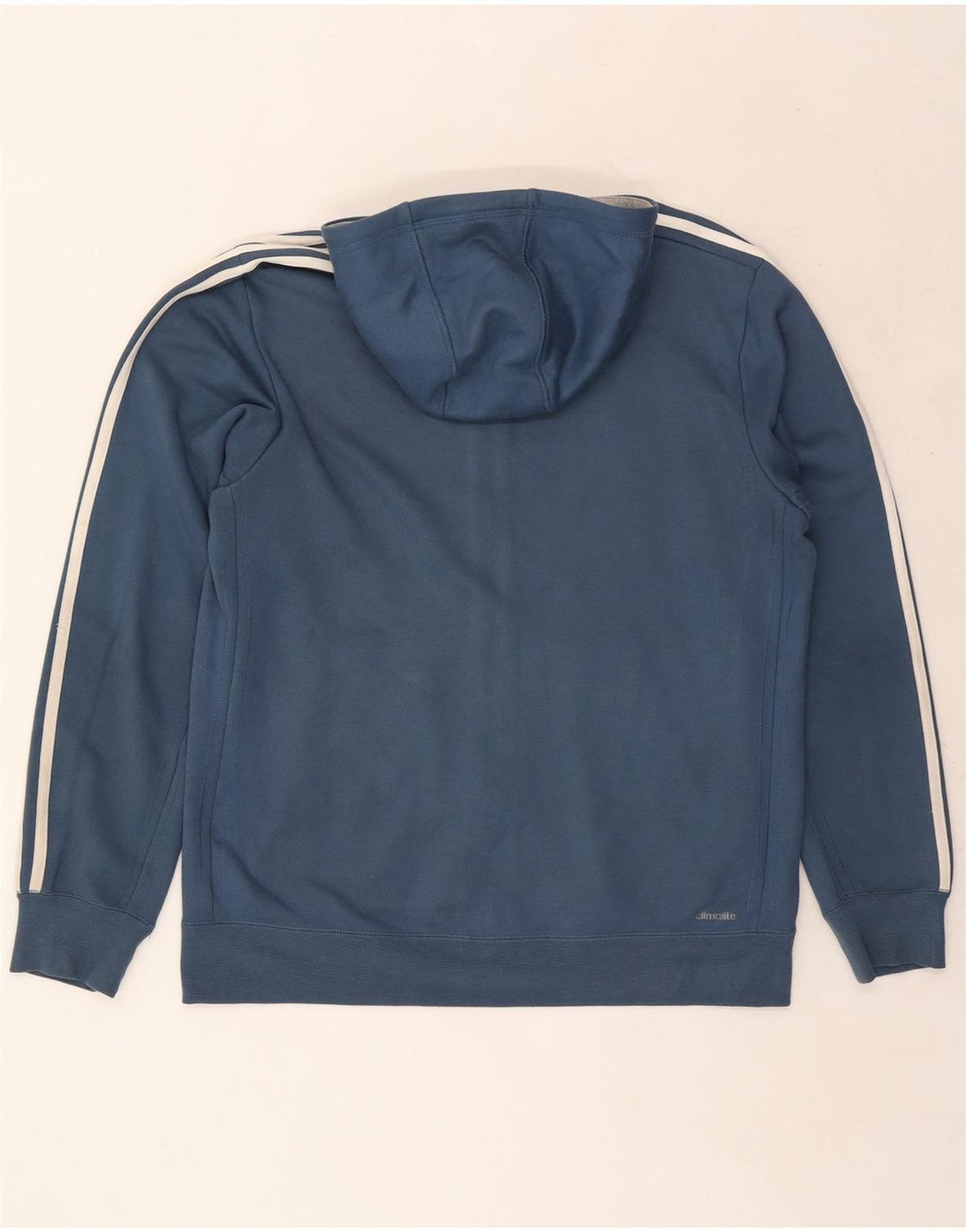 Maglione con cappuccio e zip Adidas Climalite da uomo, grande, in poliestere blu navy