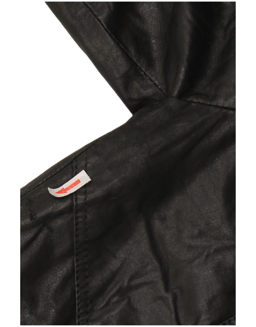 Giubbotto bomber in pelle da uomo Jack & Jones UK 36 piccolo in pelle nera