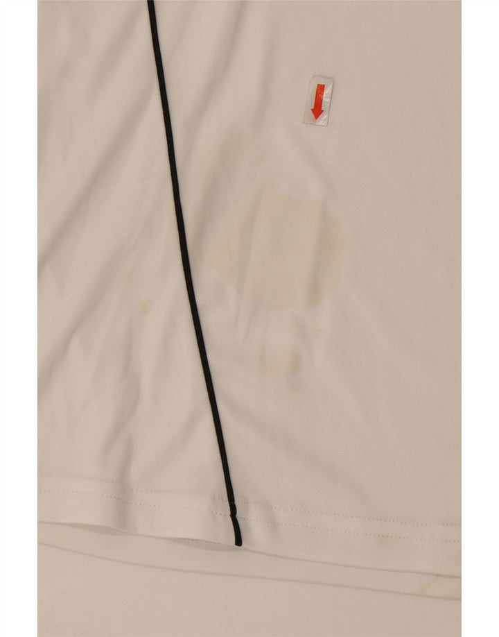 T-shirt ADIDAS da uomo Climalite Top piccola in poliestere bianco