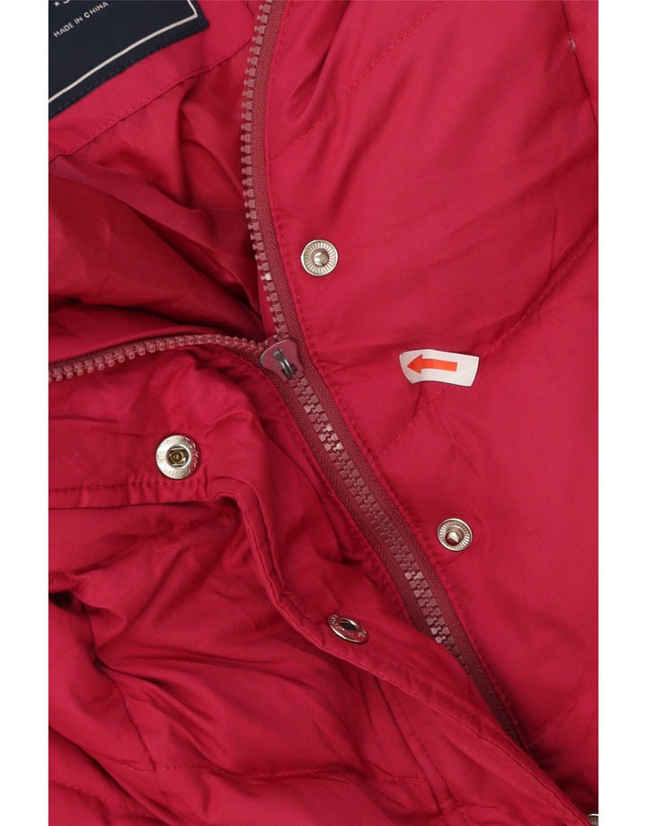 Giacca imbottita con cappuccio da donna Tommy Hilfiger UK 10 Small Rosa Poliestere