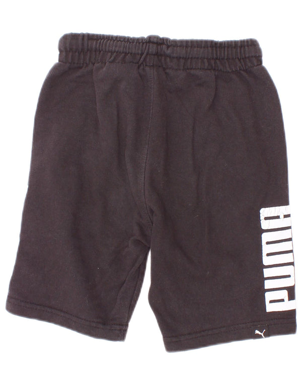 Pantaloncini sportivi grafici Puma da ragazzo 4-5 anni in cotone nero