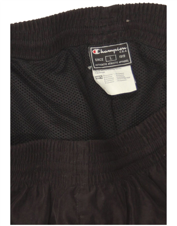 Pantaloni da tuta cargo da uomo Champion grandi in poliestere nero