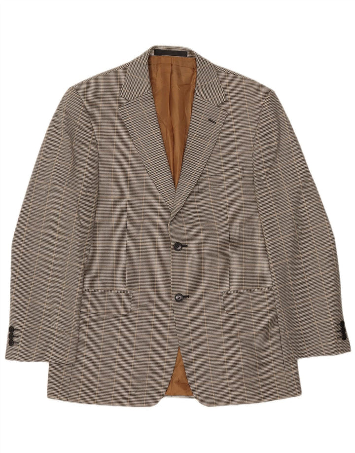 Giacca blazer a 2 bottoni da uomo Marks & Spencer UK 40 pied de poule marrone medio