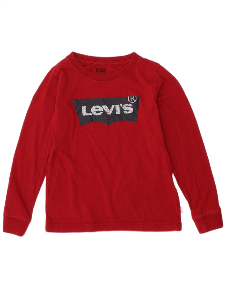 Top grafico per ragazze LEVI'S manica lunga 4-5 anni Rosso