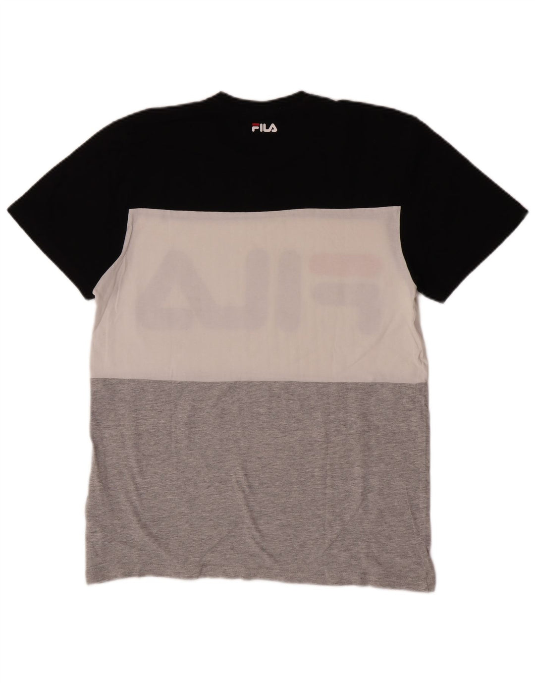 T-shirt grafica da uomo Fila Top Small in cotone color block multicolore