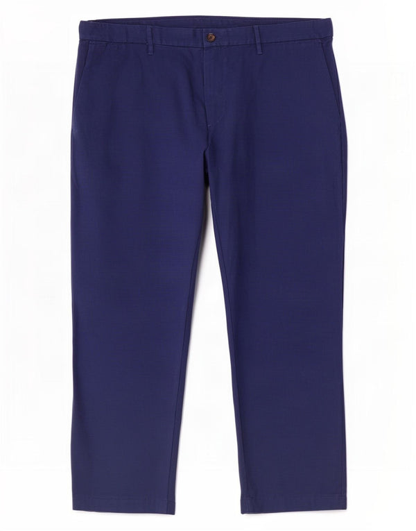 Pantaloni chino dritti da uomo Tommy Hilfiger W40 L27 cotone pied de poule blu