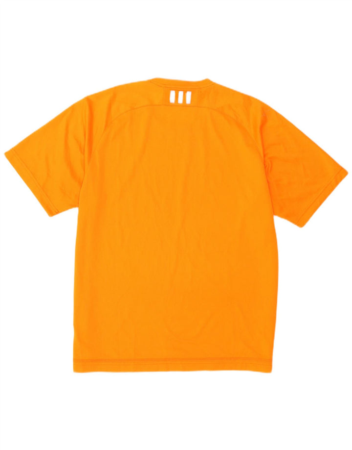 T-shirt Adidas Climalite da uomo, grande, in poliestere arancione