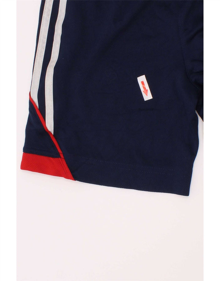 Pantaloncini sportivi Adidas da bambino 5-6 anni in poliestere color block blu navy
