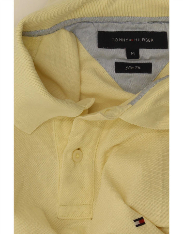 Polo slim fit da uomo Tommy Hilfiger giallo medio
