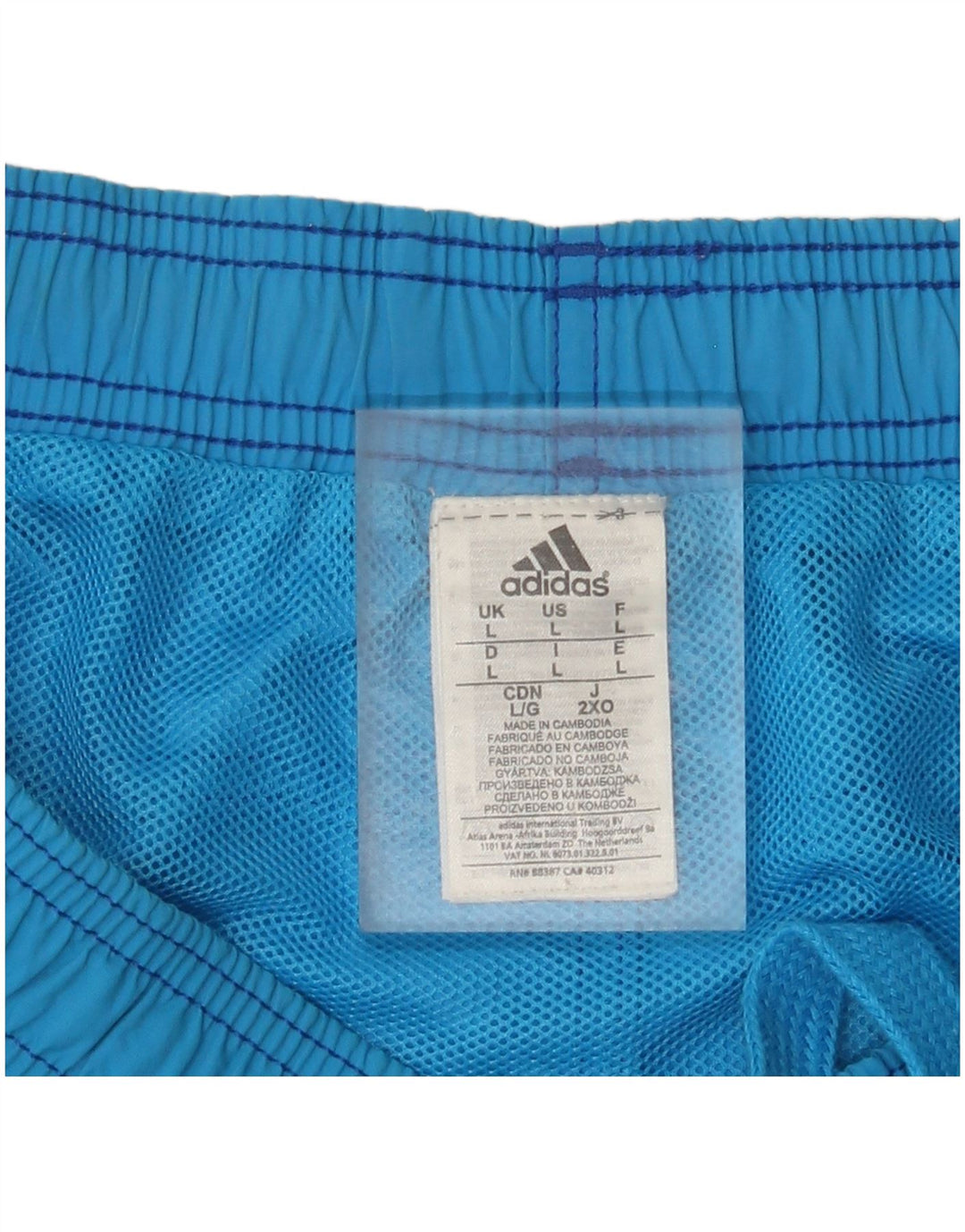 Pantaloncini da bagno Adidas da uomo grandi in nylon blu