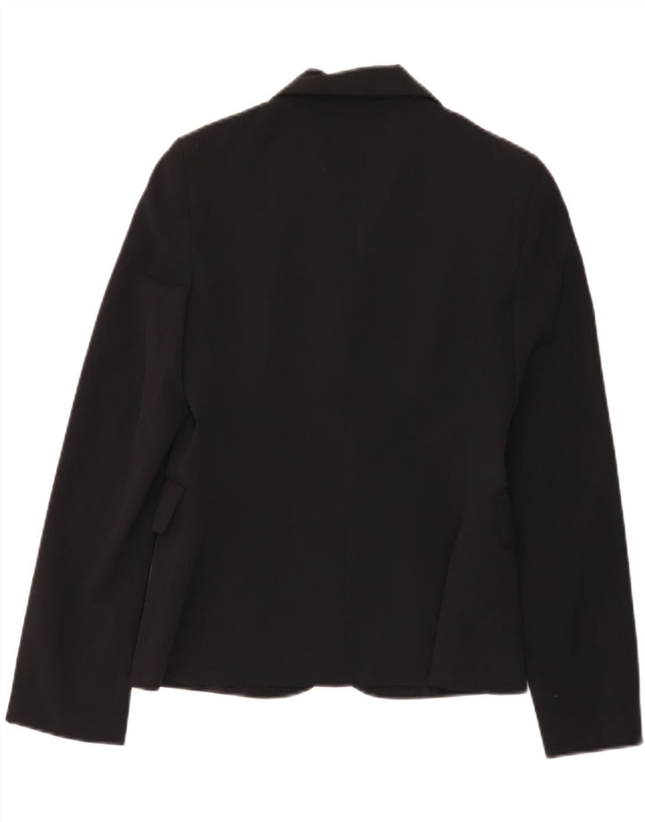 Giacca Blazer a 3 Bottoni da Donna Benetton IT 42 Medio Nero Poliestere