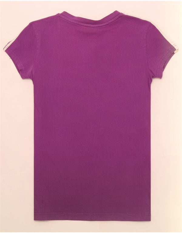 T-shirt da donna Adidas Top UK 8 piccola in cotone viola