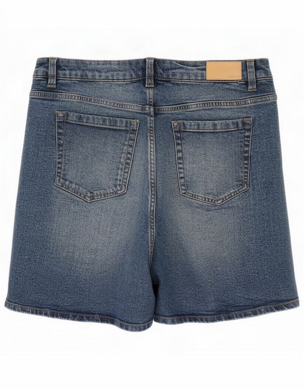 Joules Pantaloncini di jeans da donna UK 16 Large W34 Blu Cotone
