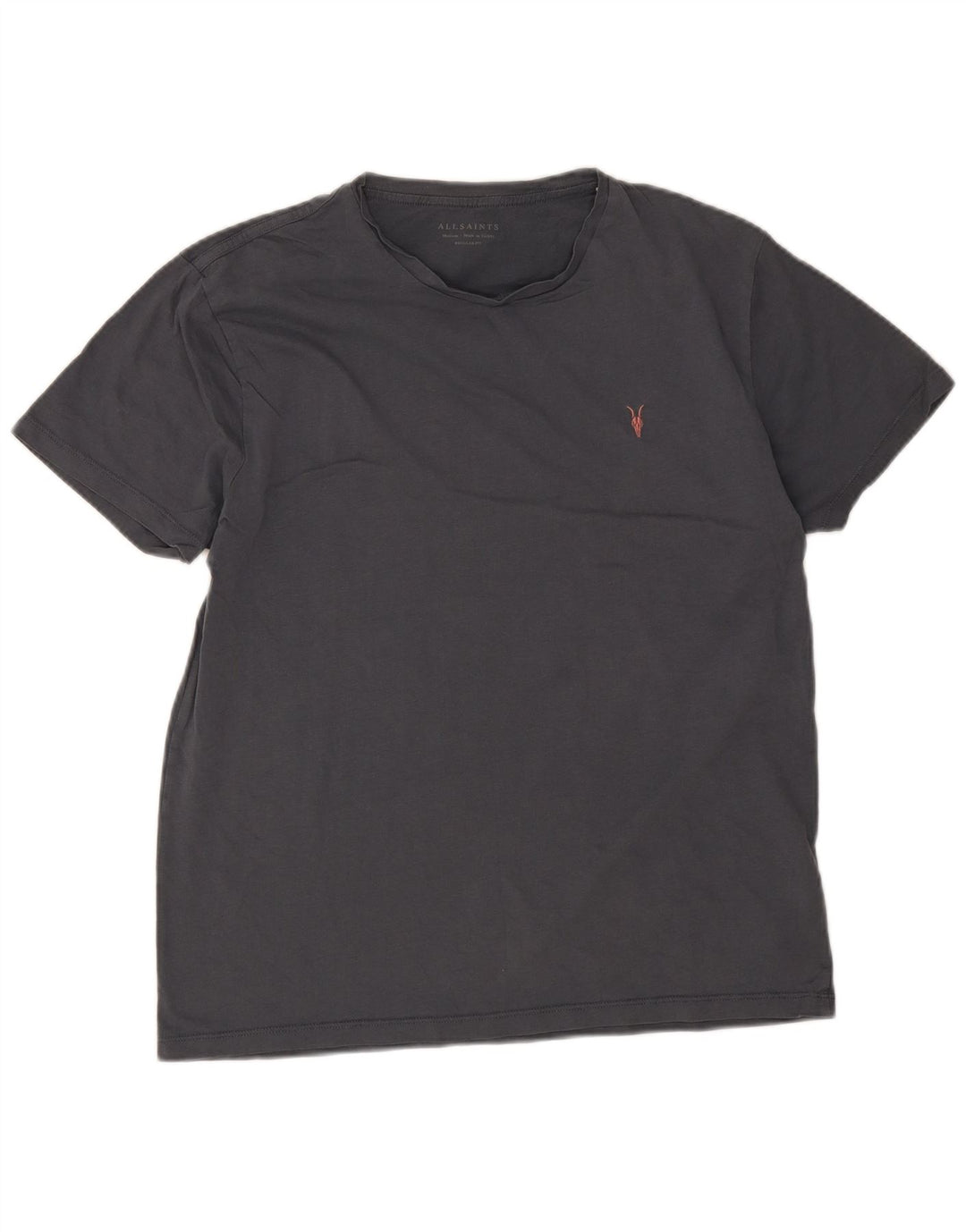 T-shirt da uomo con vestibilità regolare All Saints, cotone grigio medio