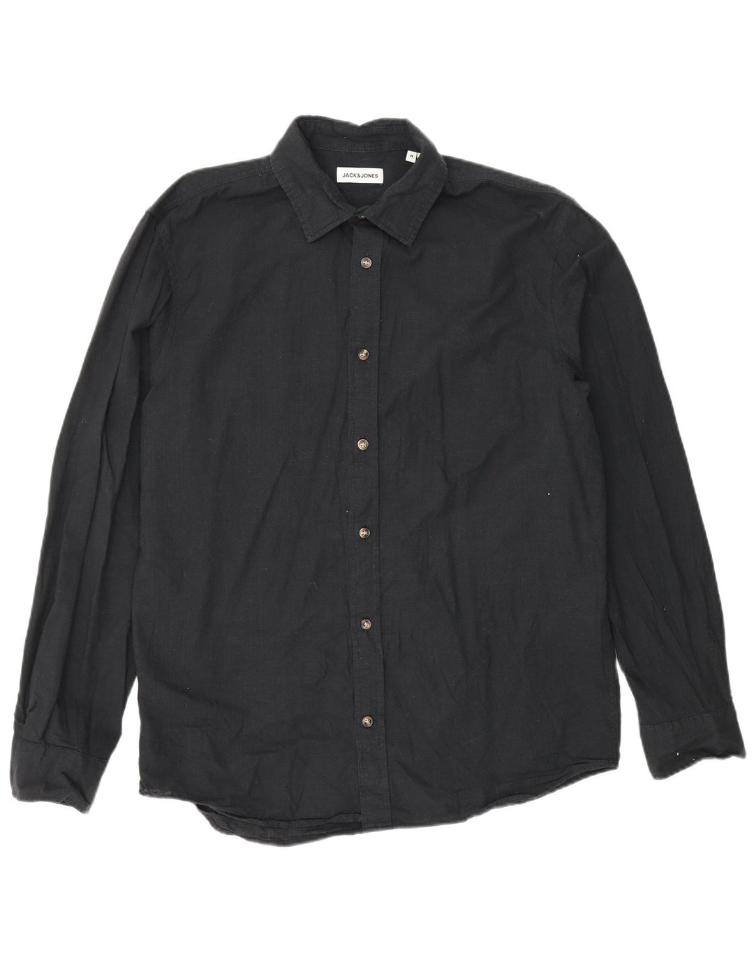 Camicia da uomo Jack & Jones in cotone nero medio