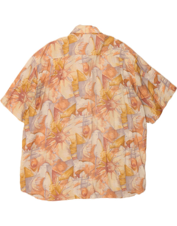CACHAREL Mens Abstract Pattern Shirt Size 46 18 1/2 2XL Multicoloured