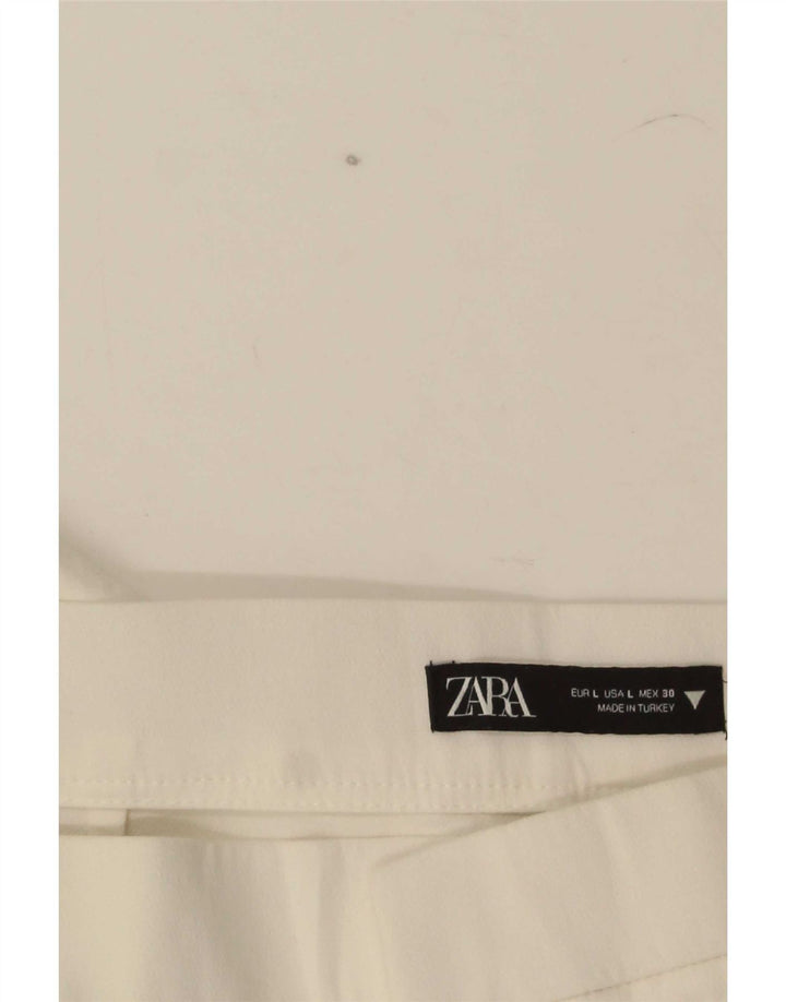 Pantaloni corti dritti da donna Zara grandi W30 L25 bianchi