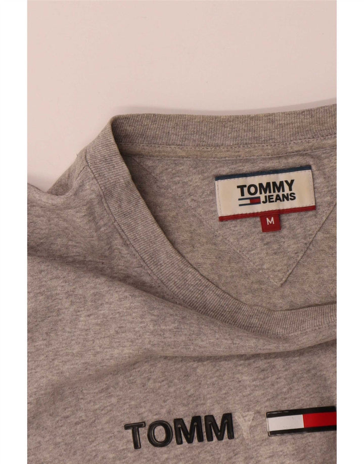 T-shirt grafica da uomo Tommy Hilfiger Top in cotone grigio medio